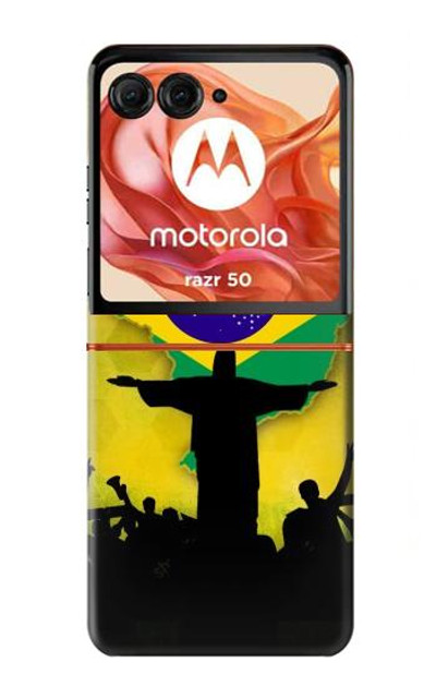 S2981 Brazil Football Soccer Case Cover Custodia per Motorola Razr 50