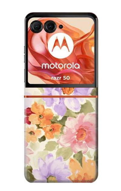 S3035 Sweet Flower Painting Case Cover Custodia per Motorola Razr 50