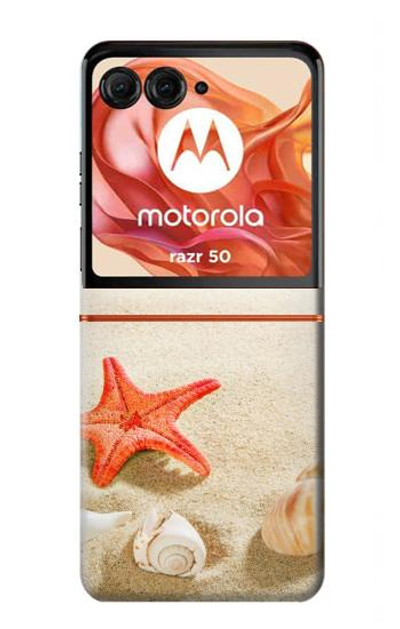 S3212 Sea Shells Starfish Beach Case Cover Custodia per Motorola Razr 50