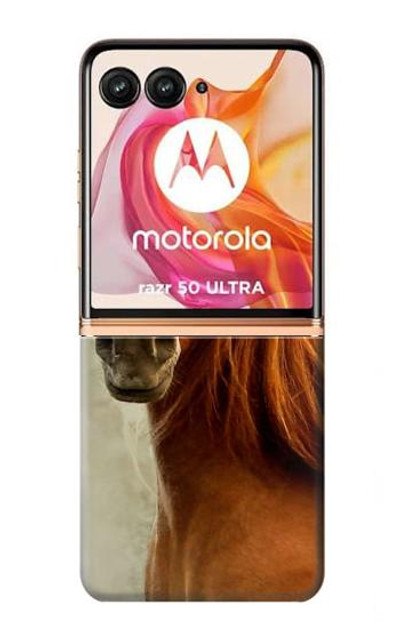 S1595 Beautiful Brown Horse Case Cover Custodia per Motorola Razr 50 Ultra