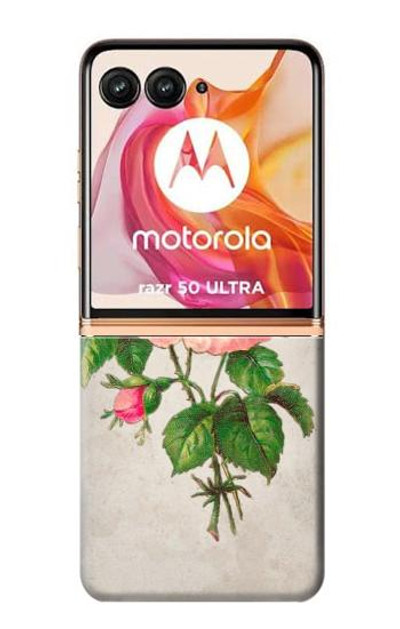 S3079 Vintage Pink Rose Case Cover Custodia per Motorola Razr 50 Ultra