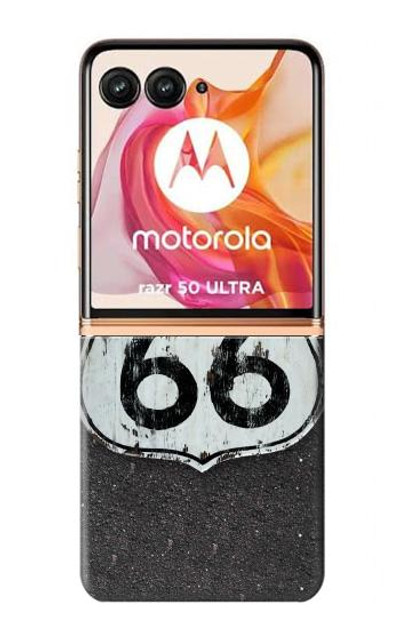 S3207 Route 66 Sign Case Cover Custodia per Motorola Razr 50 Ultra