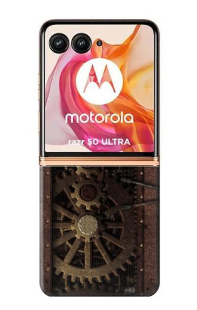 S3221 Steampunk Clock Gears Case Cover Custodia per Motorola Razr 50 Ultra