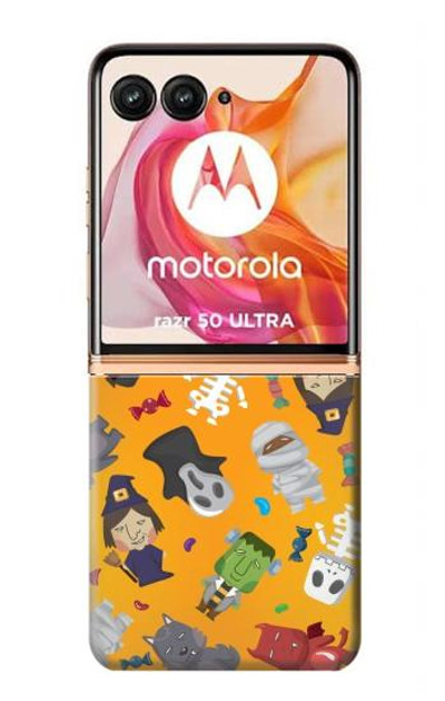 S3275 Cute Halloween Cartoon Pattern Case Cover Custodia per Motorola Razr 50 Ultra