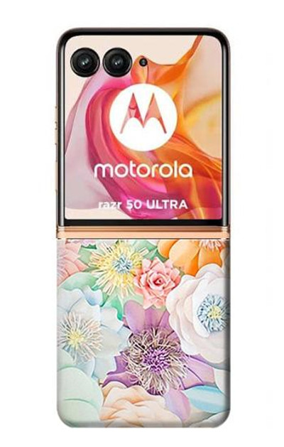 S3705 Pastel Floral Flower Case Cover Custodia per Motorola Razr 50 Ultra