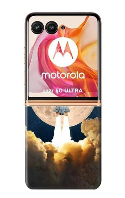 S3859 Bitcoin to the Moon Case Cover Custodia per Motorola Razr 50 Ultra