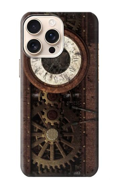 S3221 Steampunk Clock Gears Case Cover Custodia per iPhone 16 pro