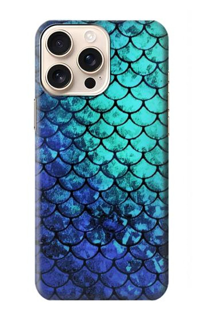 S3047 Green Mermaid Fish Scale Case Cover Custodia per iPhone 16 pro max