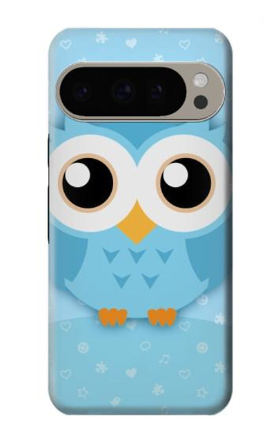 S3029 Cute Blue Owl Case Cover Custodia per Google Pixel 9 Pro