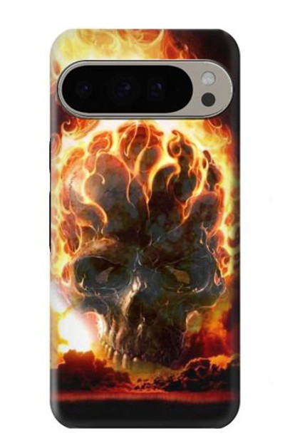 S0863 Hell Fire Skull Case Cover Custodia per Google Pixel 9 Pro XL