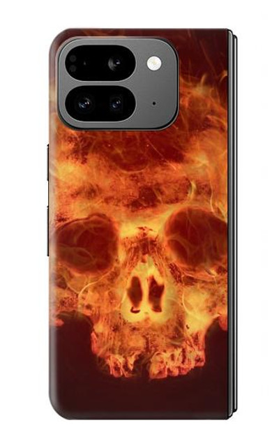 S3881 Fire Skull Case Cover Custodia per Google Pixel 9 Pro Fold