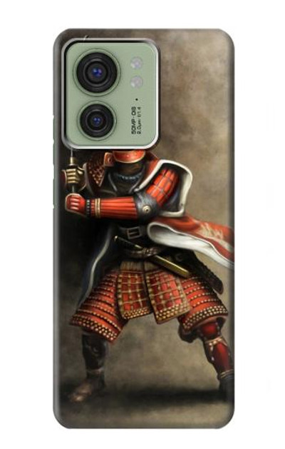 S0796 Japan Red Samurai Case Cover Custodia per Motorola Edge (2023), Edge 40