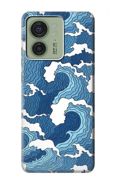S3751 Wave Pattern Case Cover Custodia per Motorola Edge (2023), Edge 40
