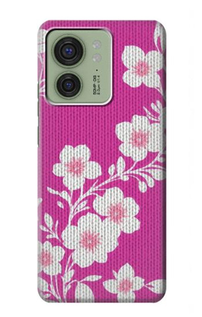 S3924 Cherry Blossom Pink Background Case Cover Custodia per Motorola Edge (2023), Edge 40