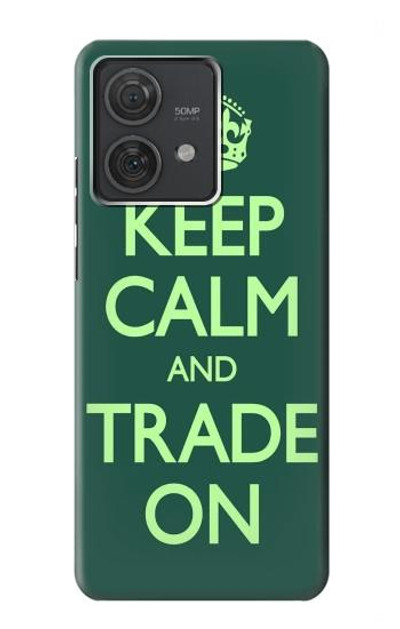 S3862 Keep Calm and Trade On Case Cover Custodia per Motorola Edge 40 Neo