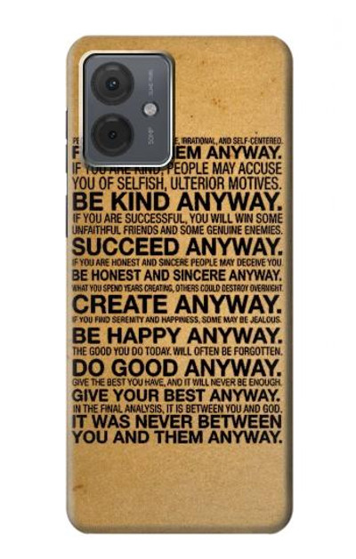 S2513 Mother Teresa Anyway Quotes Case Cover Custodia per Motorola Moto G14