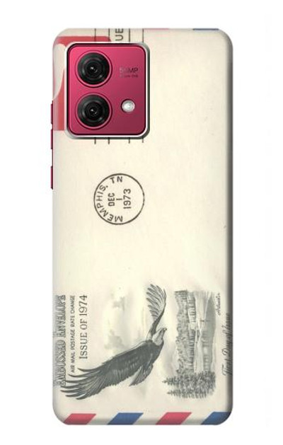 S3551 Vintage Airmail Envelope Art Case Cover Custodia per Motorola Moto G84