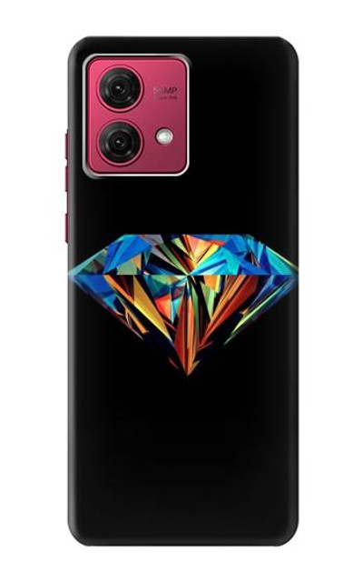 S3842 Abstract Colorful Diamond Case Cover Custodia per Motorola Moto G84