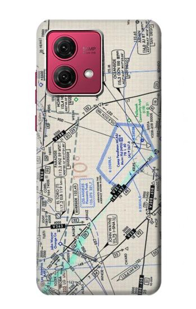S3882 Flying Enroute Chart Case Cover Custodia per Motorola Moto G84