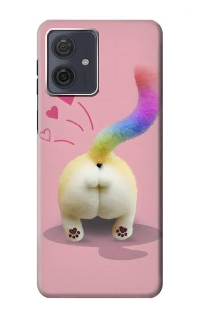 S3923 Cat Bottom Rainbow Tail Case Cover Custodia per Motorola Moto G54