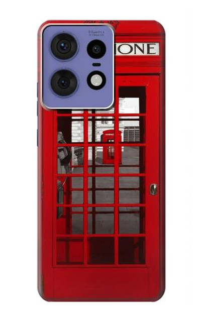 S0058 British Red Telephone Box Case Cover Custodia per Motorola Edge 50 Pro