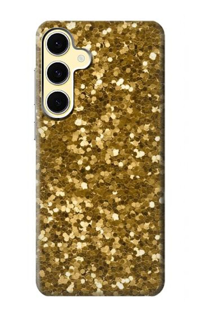 S3388 Gold Glitter Graphic Print Case Cover Custodia per Samsung Galaxy S24 FE