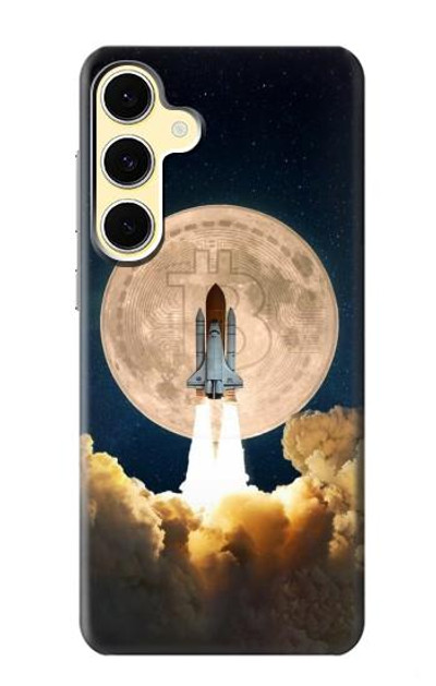 S3859 Bitcoin to the Moon Case Cover Custodia per Samsung Galaxy S24 FE