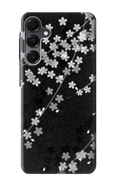S2544 Japanese Kimono Style Black Flower Pattern Case Cover Custodia per Samsung Galaxy A16 5G S2544 Japanese Kimono Style Black Flower Pattern Case Cover Custodia per Samsung Galaxy A16 5G