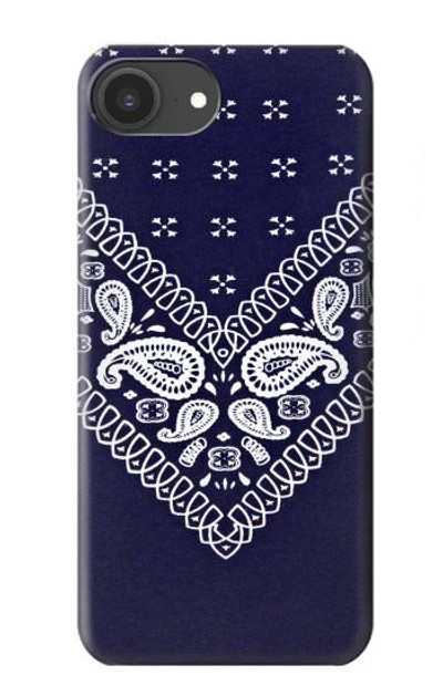 S3357 Navy Blue Bandana Pattern Case Cover Custodia per iPhone 16e
