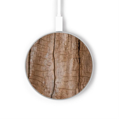 S0599 Wood Graphic Printed Caricabatterie wireless da 15W, tipo C, per iPhone e Android, con luce LED