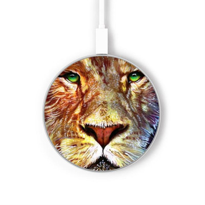 S1354 Lion Caricabatterie wireless da 15W, tipo C, per iPhone e Android, con luce LED