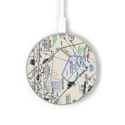 S3882 Flying Enroute Chart Caricabatterie wireless da 15W, tipo C, per iPhone e Android, con luce LED