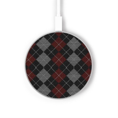 S3907 Sweater Texture Caricabatterie wireless da 15W, tipo C, per iPhone e Android, con luce LED