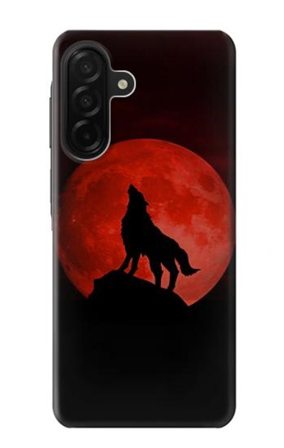 S2955 Wolf Howling Red Moon Case Cover Custodia per Samsung Galaxy A26