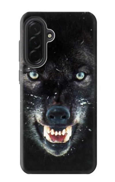 S2823 Black Wolf Blue Eyes Face Case Cover Custodia per Samsung Galaxy A36
