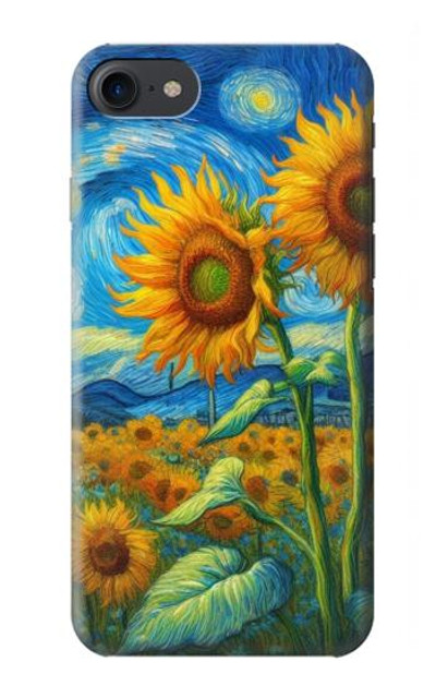 S4019 Sunflower Van Gogh Style Case Cover Custodia per iPhone 7, iPhone 8, iPhone SE (2020) (2022)