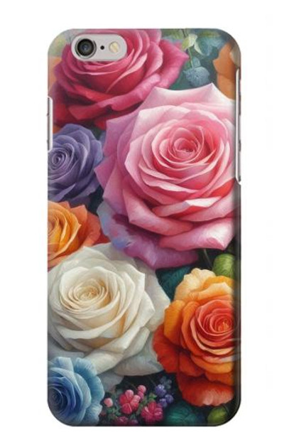 S3975 Colorful Roses Painting Case Cover Custodia per iPhone 6 6S