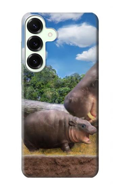 S4031 Baby Hippo Hippopotamus Family Case Cover Custodia per Samsung Galaxy S25 Plus