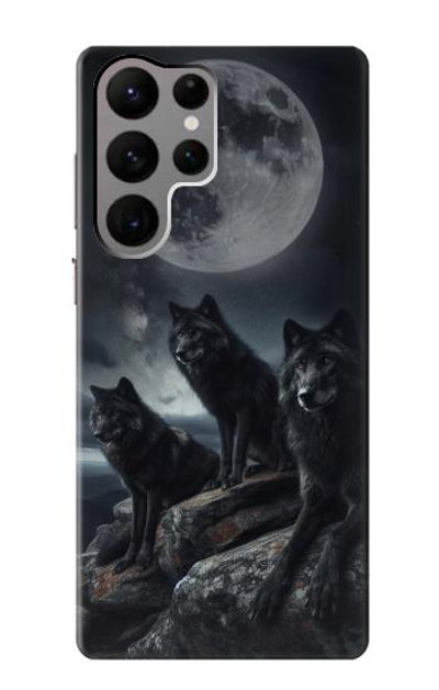 S3970 Black Wolf Full Moon Case Cover Custodia per Samsung Galaxy S23 Ultra
