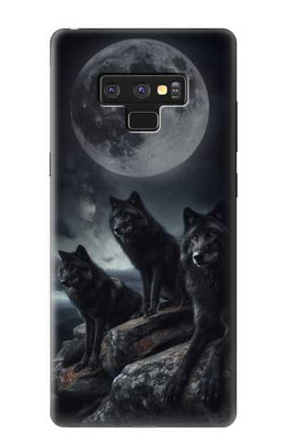 S3970 Black Wolf Full Moon Case Cover Custodia per Note 9 Samsung Galaxy Note9