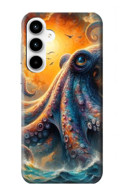 S4003 Oil Color Painting Giant Octopus Case Cover Custodia per Samsung Galaxy A35 5G