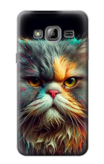 S3971 Cat Painted Color Case Cover Custodia per Samsung Galaxy J3 (2016)