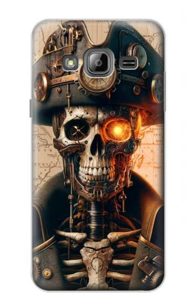 S4018 Steampunk Pirate Skull Case Cover Custodia per Samsung Galaxy J3 (2016)