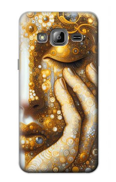 S4026 Women Crying Golden Tear Case Cover Custodia per Samsung Galaxy J3 (2016)