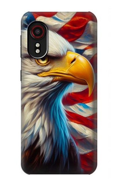 S3967 Bald Eagle American Flag Case Cover Custodia per Samsung Galaxy Xcover 5