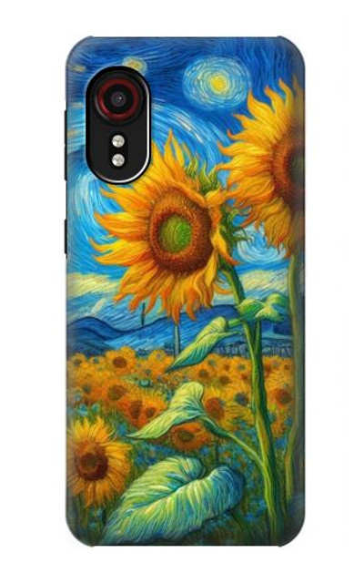 S4019 Sunflower Van Gogh Style Case Cover Custodia per Samsung Galaxy Xcover 5