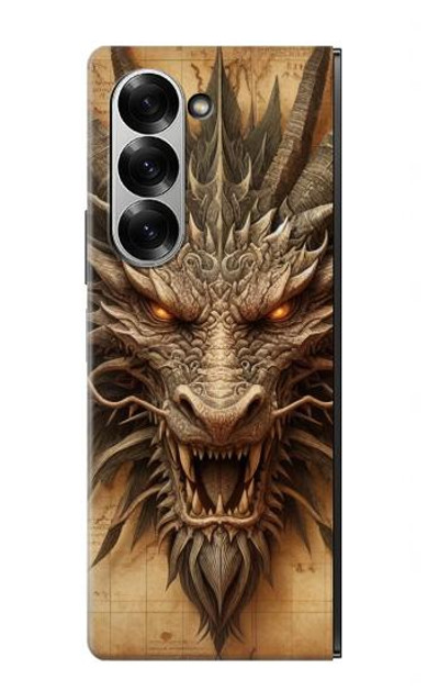 S3981 Dragon Head Old Map Case Cover Custodia per Samsung Galaxy Z Fold 6