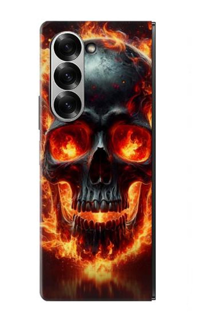 S3986 Fire Skull Case Cover Custodia per Samsung Galaxy Z Fold 6