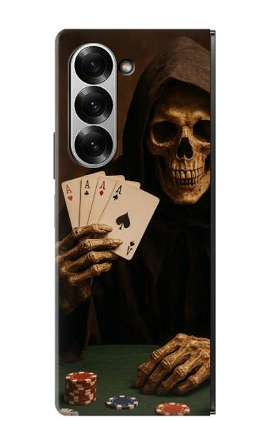 S3994 Grim Reaper Poker Win Case Cover Custodia per Samsung Galaxy Z Fold 6