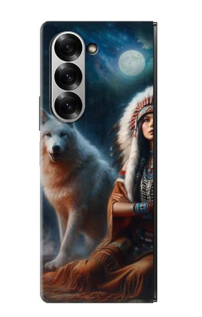 S3995 Grim Wolf Indian Girl Case Cover Custodia per Samsung Galaxy Z Fold 6